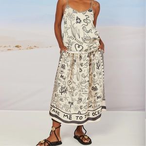Me369 Elizabeth printed skirt, size M/L